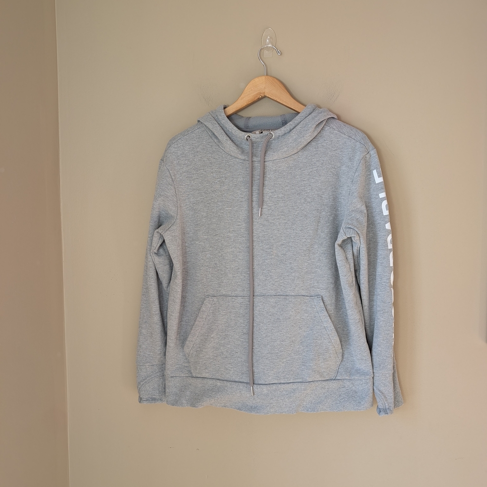 Athleta Gray Hooded Sweatshirt Size Medium